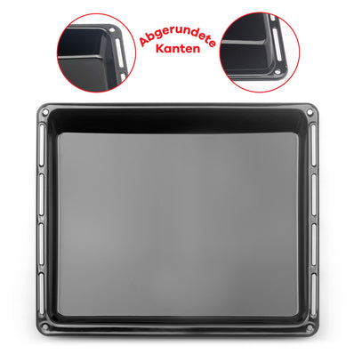 UNIQDEALZ 445x375x40 mm Set tiefes Backblech und Backrost passend für Whirlpool Gruppe Bauknecht Whirlpool Ignis IKEA Algor