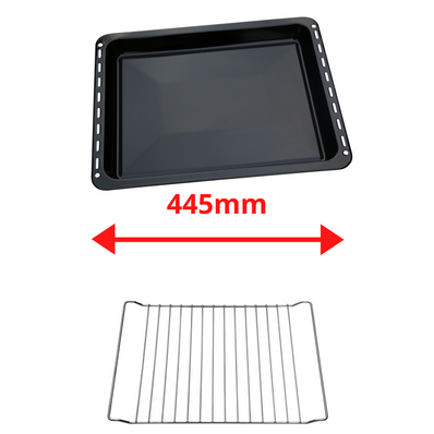 UNIQDEALZ 445x375x30 mm Set Backblech und Backrost passend für Whirlpool Gruppe Bauknecht Whirlpool Ignis IKEA Algor