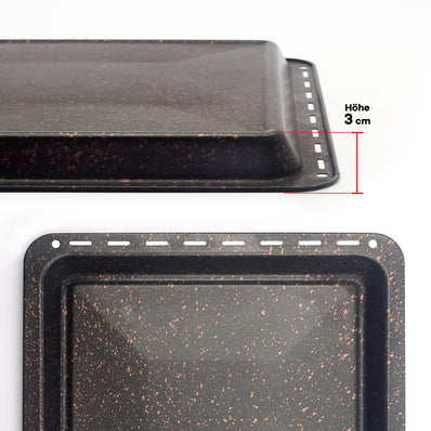 UNIQ DEALZ ANTIHAFT 455x370x31 mm Backblech Fettpfanne antihaftbeschichtet/ passend für BSH-Gruppe 662999 – 00662999, 434038 kompatibel Bosch Siemens Neff Constructa Balay NEFF, Gorenje (Goldbraun)