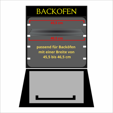 UNIQDEALZ 455x370x31 mm Universal Backblech Fettpfanne emailliert /  passend für BSH-Gruppe 662999 – 00662999, 434038 kompatibel Bosch Siemens Neff Constructa Balay NEFF Gorenje